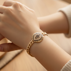 14 K Xuping Kararmaz Çelik Bileklik