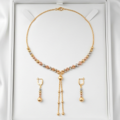 Dorica model Altın Kaplamalı Gümüş Set