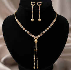 Dorica model Altın Kaplamalı Gümüş Set