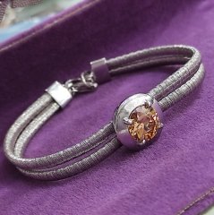 Topaz Taşlı, İtalyan Gümüş Bileklik