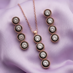 Elmas Monturlu , Swarovski taşlı Rose Gümüş Set