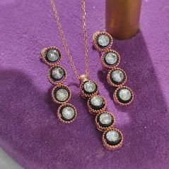Elmas Monturlu , Swarovski taşlı Rose Gümüş Set