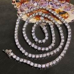 4 mm Swarovski Taşli, Altın Kaplamalı ithal Suyolu Kolye