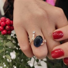 Lapis Taşlı,Rose Gümüş Yüzük