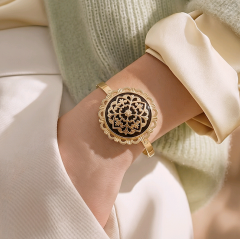 Oltu taşı ve Cartier ,Gold Kaplamalı Gümüş Bilezik