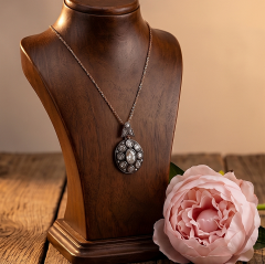 Elmas Monturlu, Altın Kaplamalı Rose Gümüş Set