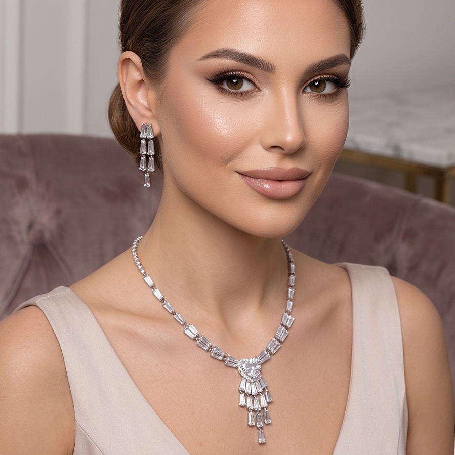 14 K Xuping Bagety Zirkonyum Taşlı Set