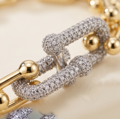 14 K Xuping Kararma yapmaz Tiffany Çelik Bileklik