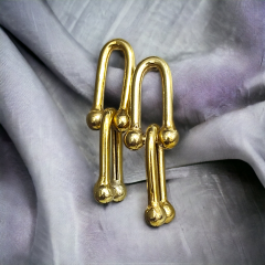 Tiffany model, Altın kaplamalı Gümüş Küpe